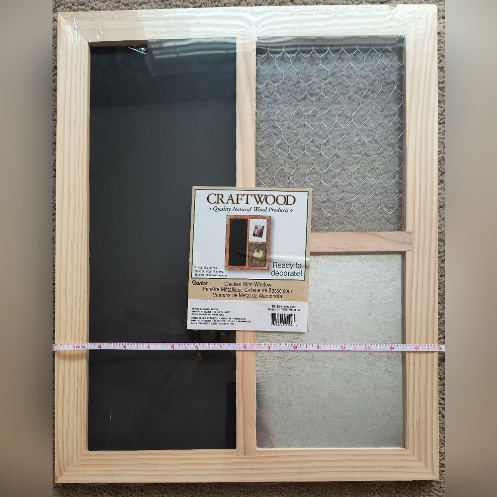 Wall decor, window, chalkboard, chickenwire, magnetic board, NWT